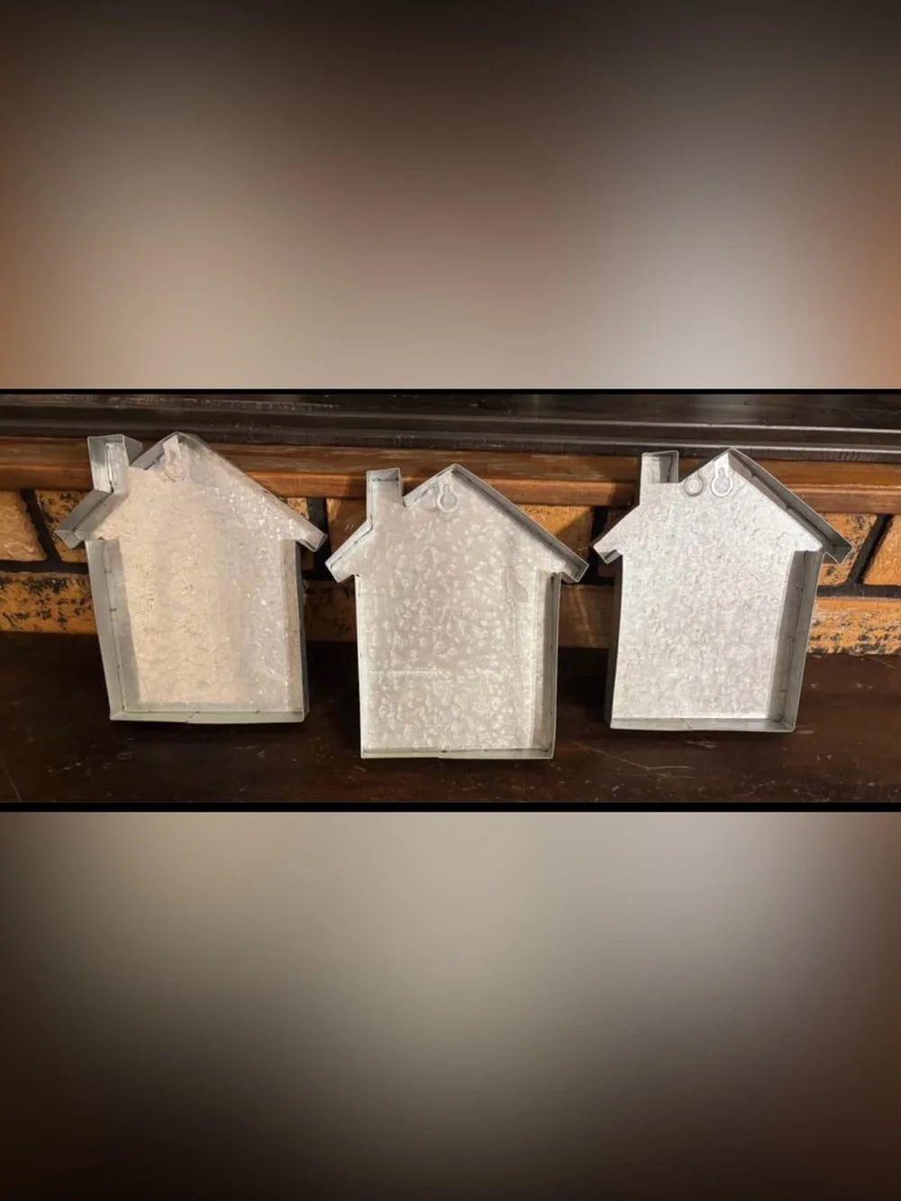 FARMHOUSE DECOR • Set of 3 Hanging Metal Signs • Red/White/Black